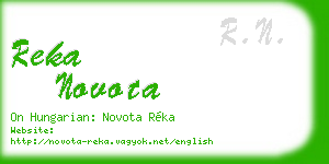 reka novota business card